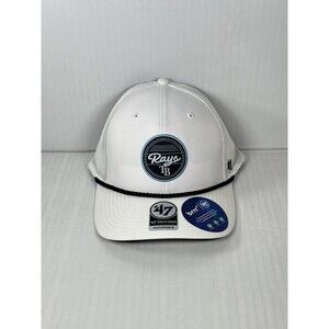 47 Brand Tampa Bay Rays Trucker White Adjustable Mesh Snapback Golf Hat Cap NEW
